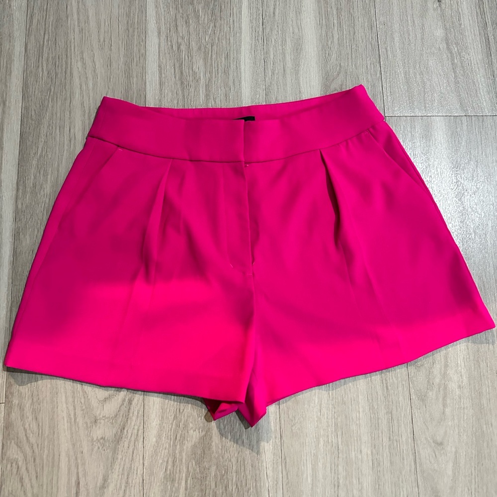 Chic High Waist Pink Women's Shorts